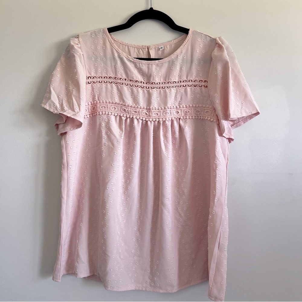 Pink Eyelet Blouse